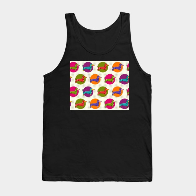 Teckel patern Tank Top by Hand-drawn